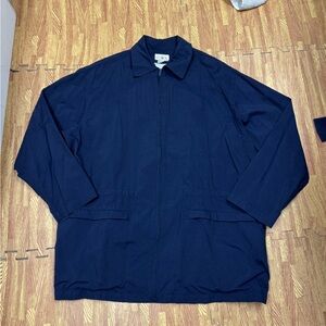 Vintage 90s J.Crew Jacket Mens Medium Oarsman Fishing Utility Military Blue